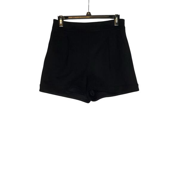Express black velvet  pleated high shorts size 2 - Picture 14 of 16